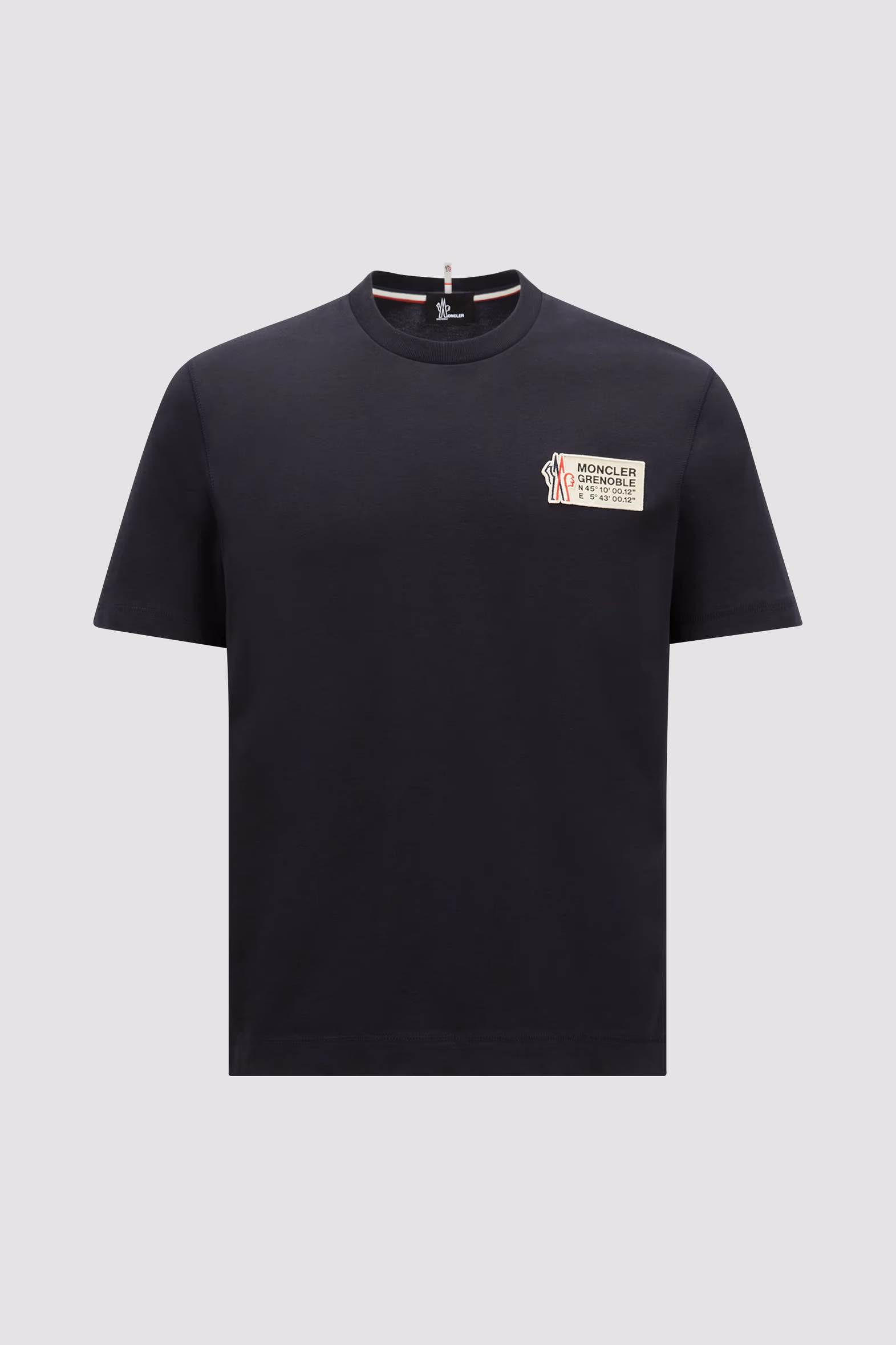 Camiseta de algodón con parche con logotipo Hombre Azul oscuro Moncler 2